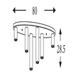 Searchlight Tubes mennyezeti lámpa fém, fekete, GU10, 10W - 50571-6BK