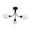 Searchlight Nova mennyezeti lámpa fém, üveg, fekete, opál, E14, 40W - 54713-3BK