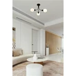 Searchlight Nova mennyezeti lámpa fém, üveg, fekete, opál, E14, 40W - 54713-3BK