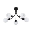 Searchlight Nova mennyezeti lámpa fém, üveg, fekete, opál, E14, 40W - 54715-5BK