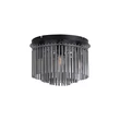 Searchlight Swizzle mennyezeti lámpa fém, üveg, fekete, füstszín, E14, 60W - 55620-320SM