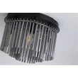 Searchlight Swizzle mennyezeti lámpa fém, üveg, fekete, füstszín, E14, 60W - 55620-320SM