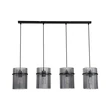 Searchlight Swizzle függeszték fém, üveg, fekete, füstszín, E27, 60W - 55620-4SM