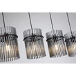 Searchlight Swizzle függeszték fém, üveg, fekete, füstszín, E27, 60W - 55620-4SM