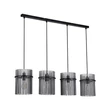 Searchlight Swizzle függeszték fém, üveg, fekete, füstszín, E27, 60W - 55620-4SM