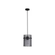 Searchlight Swizzle függeszték fém, üveg, fekete, füstszín, E27, 60W - 55620SM