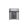 Searchlight Swizzle fali lámpa fém, üveg, fekete, füstszín, E27, 60W - 55625SM