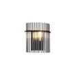 Searchlight Swizzle fali lámpa fém, üveg, fekete, füstszín, E27, 60W - 55625SM