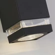 Searchlight HOUSTON kültéri fali lámpa fém, akril, fekete, GU10, IP44 - 61101BK