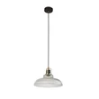 Searchlight Glossop függeszték fém, üveg, fekete, áttetsző, E27, 60W - 61189BK