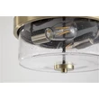 Searchlight Preston mennyezeti lámpa fém, üveg, sárgaréz, áttetsző, E27, 60W - 66210-2AB