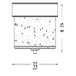 Searchlight Preston mennyezeti lámpa fém, üveg, sárgaréz, áttetsző, E27, 60W - 66210-2AB