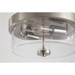 Searchlight Preston mennyezeti lámpa fém, üveg, ezüst, áttetsző, E27, 60W - 66210-2SS