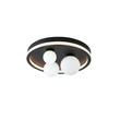 Searchlight TRIDENT mennyezet lámpa fém, opál üveg, fekete, LED + G9, 20W, 3000K, 788 Lm - 73380BK