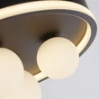 Searchlight TRIDENT mennyezet lámpa fém, opál üveg, fekete, LED + G9, 20W, 3000K, 788 Lm - 73380BK