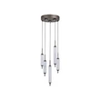 Searchlight Cattail függeszték fém, üveg, barna, áttetsző, LED, 24W, 1984lm, 3000K - 76210-5CL