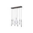 Searchlight Cattail függeszték fém, üveg, barna, áttetsző, LED, 33W, 2238lm, 3000K - 76210-7CL