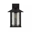 Searchlight Venice kültéri fali lámpa fém, üveg, fekete, áttetsző, E27, 60W, IP44 - 7926BK