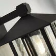 Searchlight Venice kültéri fali lámpa fém, üveg, fekete, áttetsző, E27, 60W, IP44 - 7926BK