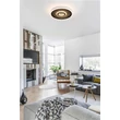 Searchlight Lumadisc mennyezeti lámpa fém, fekete, LED, 20W, 3410lm, 3000K - 80780-46BK