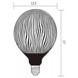 Searchlight Decorative Lamp LED izzó műanyag, fekete, E27, 4W, 120lm, 1800K - 82200BK