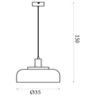 Searchlight Scotland függeszték fém, fekete, E27, 60W - 87180BK