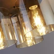 Searchlight SWEDEN mennyezet lámpa fém, üveg, barna, borostyán,E27 - 88911-3MO
