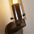 Searchlight SWEDEN fali lámpa fém, üveg, barna, borostyán,E27 - 88920-1MO