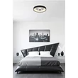 Searchlight Polka mennyezeti lámpa fém, műanyag, fekete, fehér, LED, 30W, 3793lm, 3000K - 89735-38BK