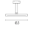 Searchlight Holton fali lámpa fém, fekete, LED, 3W, 74lm, 3000K-4000K-6500K - 96500-45BK