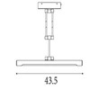 Searchlight Herron fali lámpa fém, fekete, LED, 3W, 74lm, 3000K-4000K-6500K - 96510-45BK