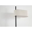 Searchlight Hessian asztali lámpa fém, szövet, fekete, fehér, E27, 60W - EU30501BK