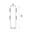 Searchlight 4 Socket UK/EU kültéri kiegészítő fém, fekete, IP44 - EU39290BK