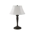 Searchlight Amy asztali lámpa fém, szövet, fekete, fehér, E27, 60W - EU46092WH