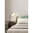 Searchlight Radiant asztali lámpa fém, szövet, fekete, fehér, E14, 40W - EU52852BK