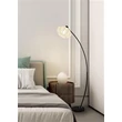 Searchlight Radiant állólámpa fém, szövet, fekete, fehér, E27, 60W - EU52853BK