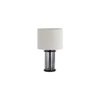 Searchlight Swizzle asztali lámpa fém, üveg, szövet, fekete, füstszín, fehér, E27, 40W - EU55623SM