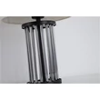 Searchlight Swizzle asztali lámpa fém, üveg, szövet, fekete, füstszín, fehér, E27, 40W - EU55623SM