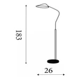Searchlight Swan állólámpa fém, króm, fehér, E27, 60W - EU60420WH