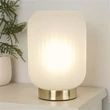 Searchlight Pearl asztali lámpa fém, üveg, sárgaréz, fehér, E27, 60W - EU61972SB