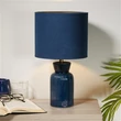 Searchlight Tia asztali lámpa kerámia, szövet, kék, E14, 60W - EU62922BL