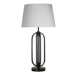 Searchlight Chic asztali lámpa fém, szövet, fekete, fehér, E27, 60W - EU91101WH