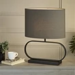 Searchlight Sleek asztali lámpa fém, szövet, bronz, szürke, E27, 60W - EU92101GY