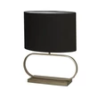 Searchlight Sleek asztali lámpa fém, szövet, bronz, fekete, E27, 60W - EU92102BK