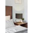 Searchlight Sleek asztali lámpa fém, szövet, bronz, szürke, E27, 60W - EU92102GY