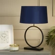 Searchlight Elegant asztali lámpa fém, szövet, fekete, lila, E27, 60W - EU93101AZ