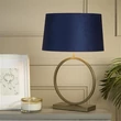 Searchlight Elegant asztali lámpa fém, szövet, bronz, lila, E27, 60W - EU93102AZ