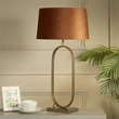 Searchlight Modish asztali lámpa fém, szövet, bronz, narancs, E27, 60W - EU94102OR