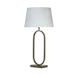 Searchlight Modish asztali lámpa fém, szövet, bronz, fehér, E27, 60W - EU94102WH