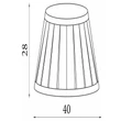 Searchlight búra szövet, szürke, B22, E14, E27 - SO701936